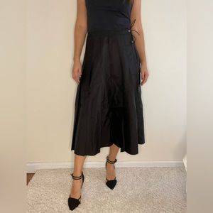 Moncler black nylon pleaded skirt. Made in Italy. Size 2US.